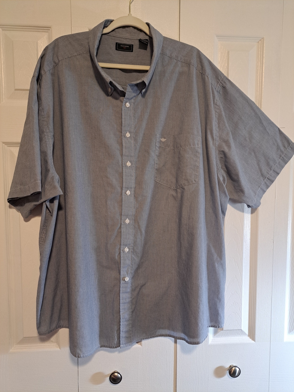 Dockers Men’s Short-Sleeve Button-Down Shirt in Light Blue